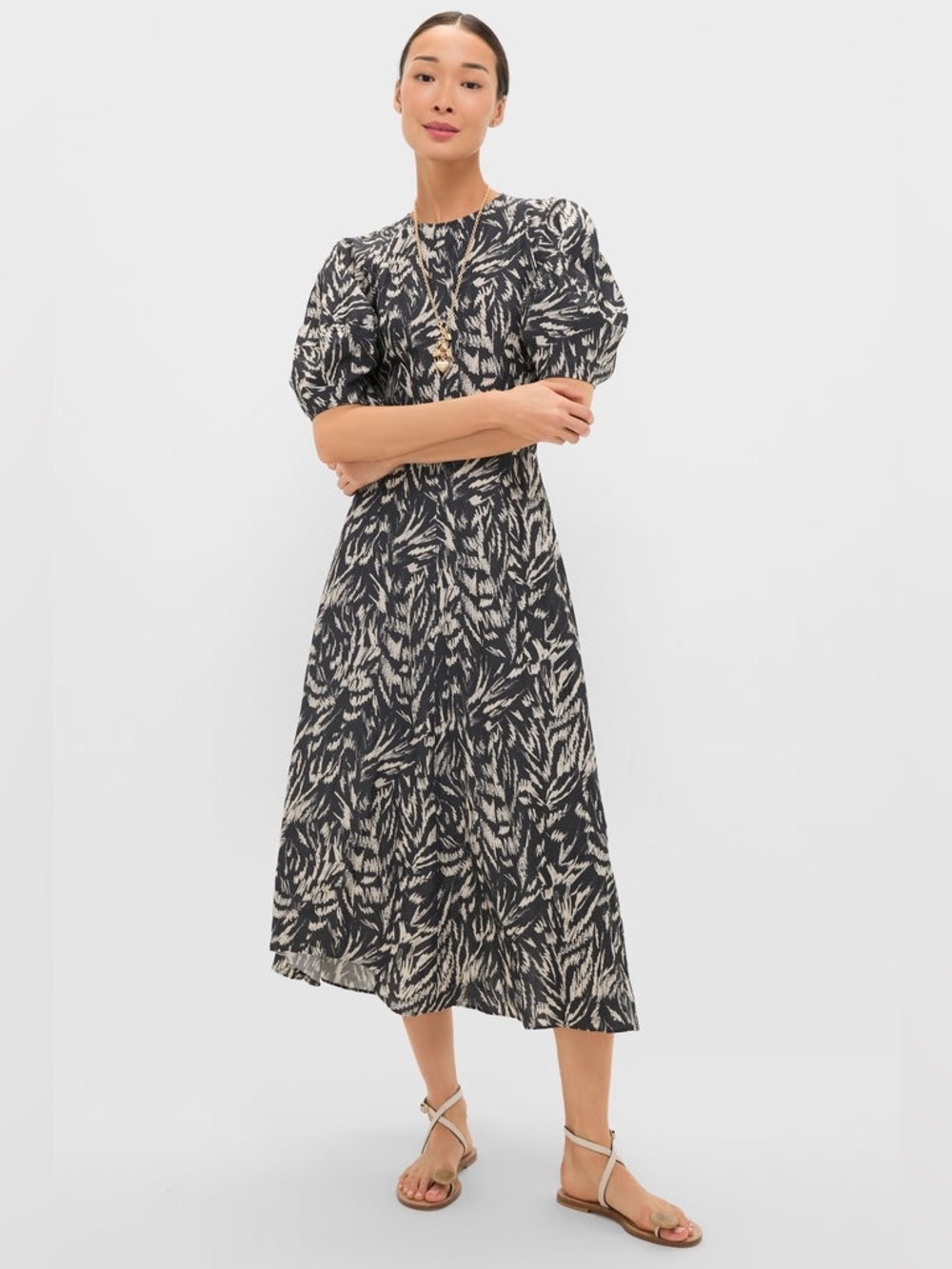 APIECE APART Abstract Animal Midnight Bettina Maxi - size 2